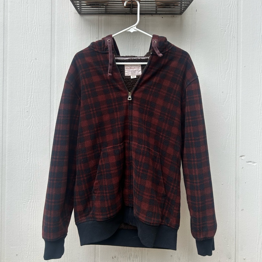 Weatherproof Red and Black Plaid Jacket